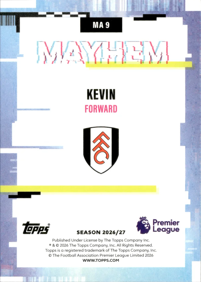 Kevin card back