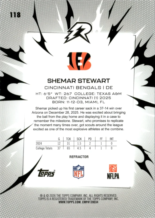 Shemar Stewart card back