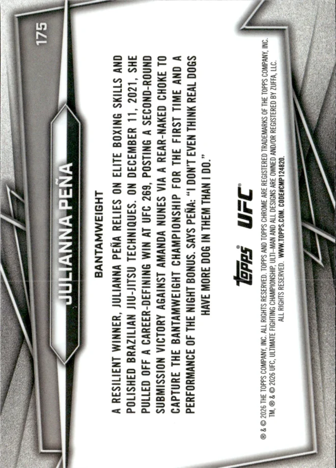 Julianna Peña card back