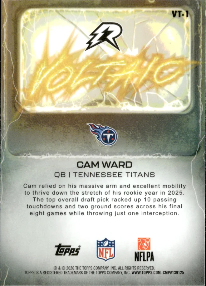 Cam Ward card back