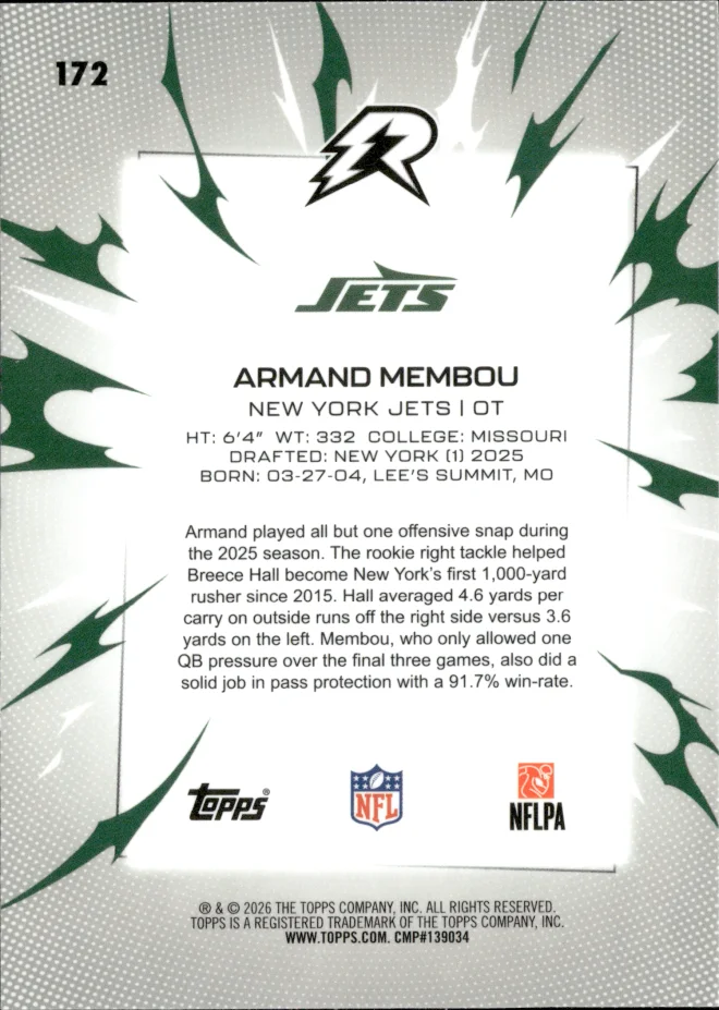 Armand Membou card back