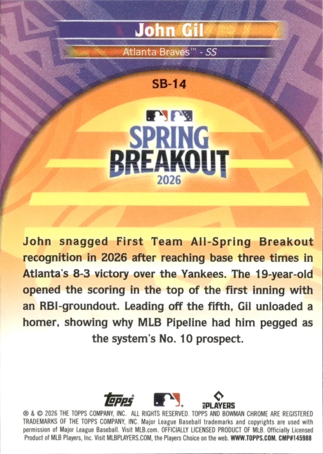 John Gil card back