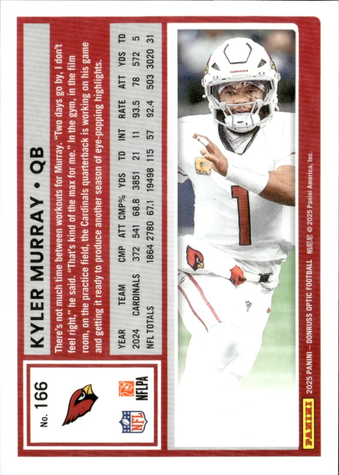 Kyler Murray card back