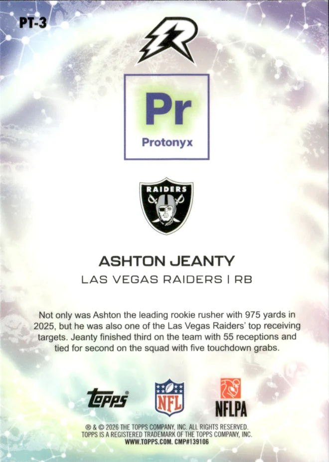 Ashton Jeanty card back