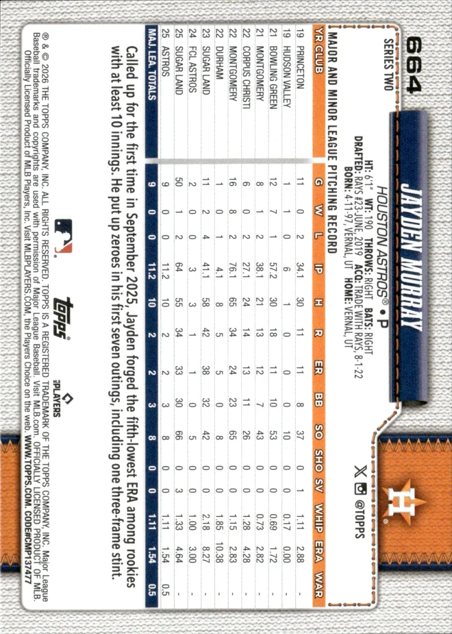 Jayden Murray card back