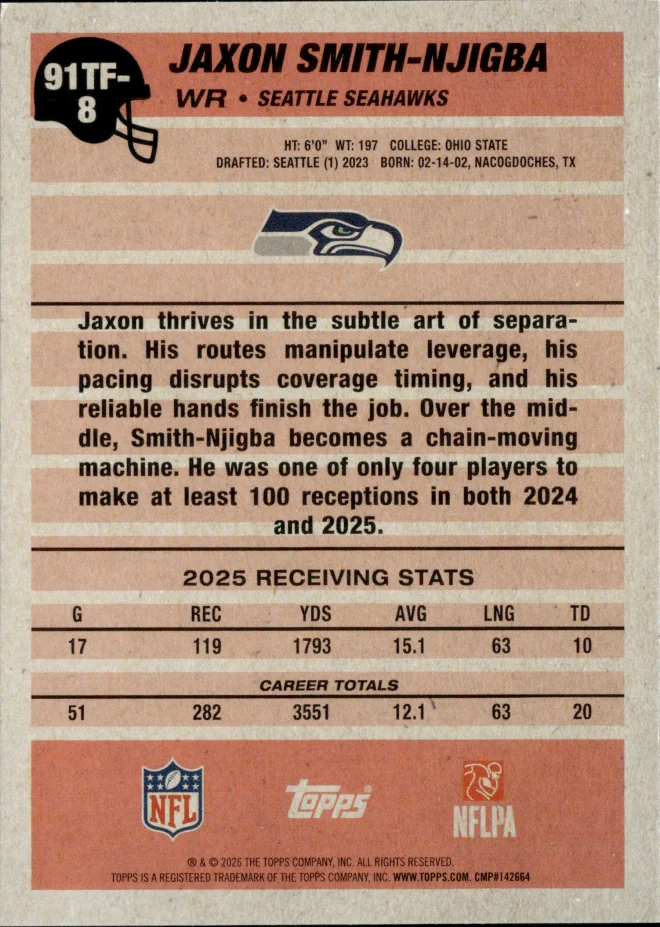 Jaxon Smith-Njigba card back