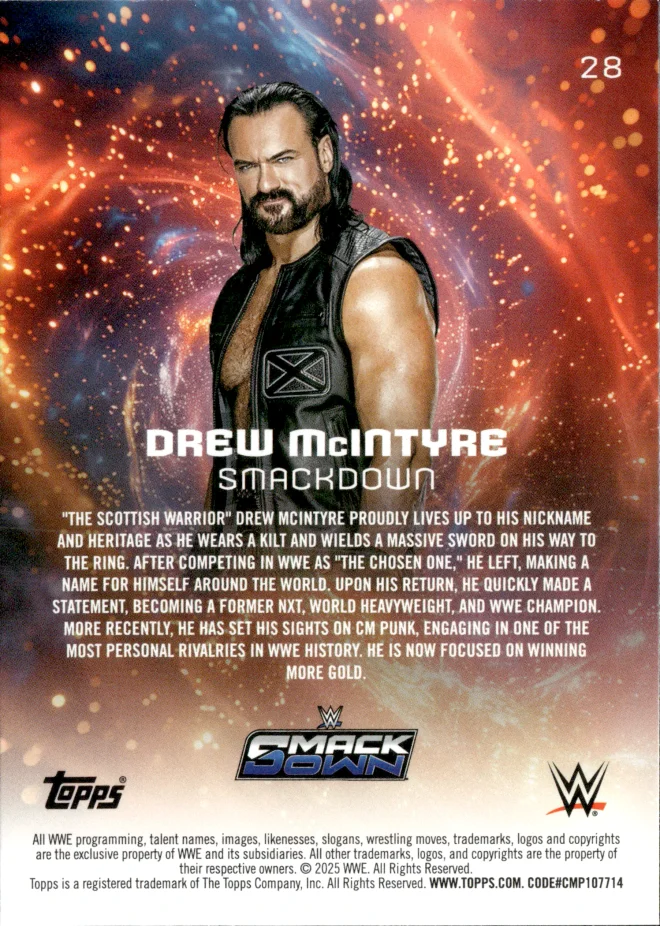 Drew McIntyre card back