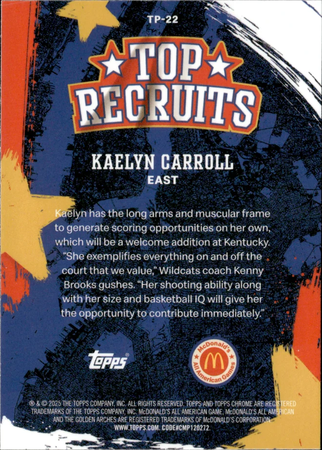 Kaelyn Carroll card back