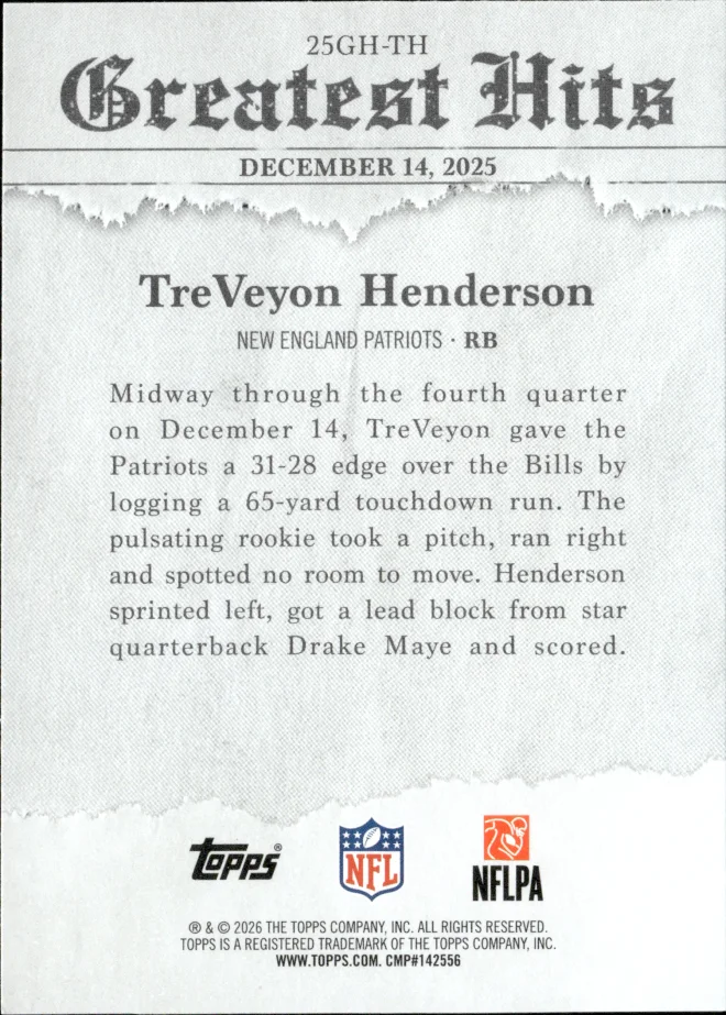 TreVeyon Henderson card back