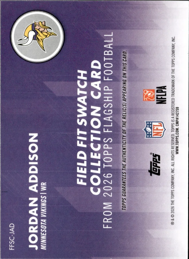 Jordan Addison card back