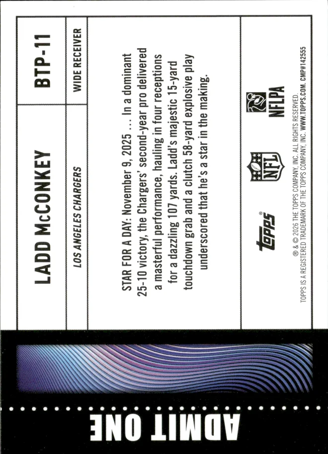Ladd McConkey card back