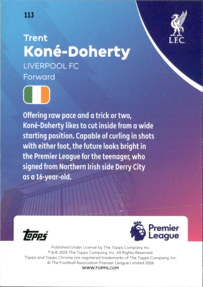 Trent Koné-Doherty card back
