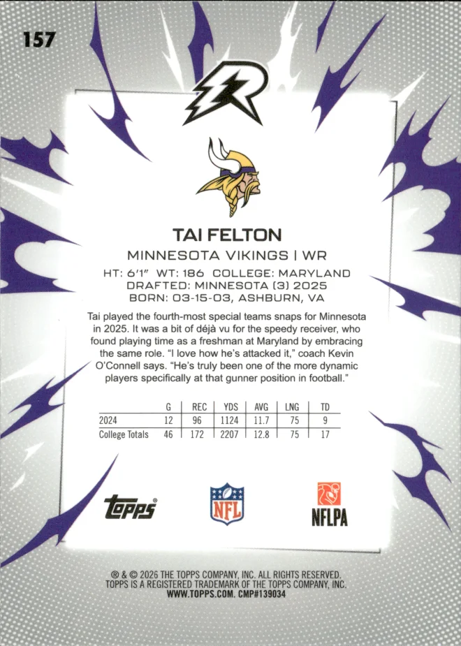 Tai Felton card back