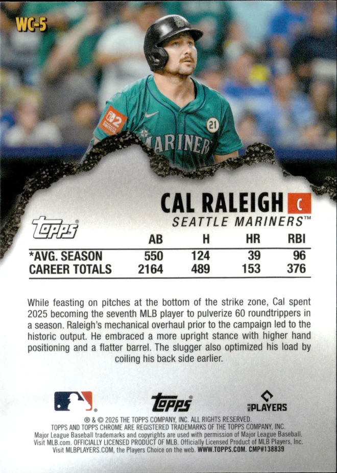 Cal Raleigh card back