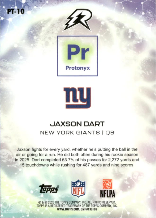 Jaxson Dart card back