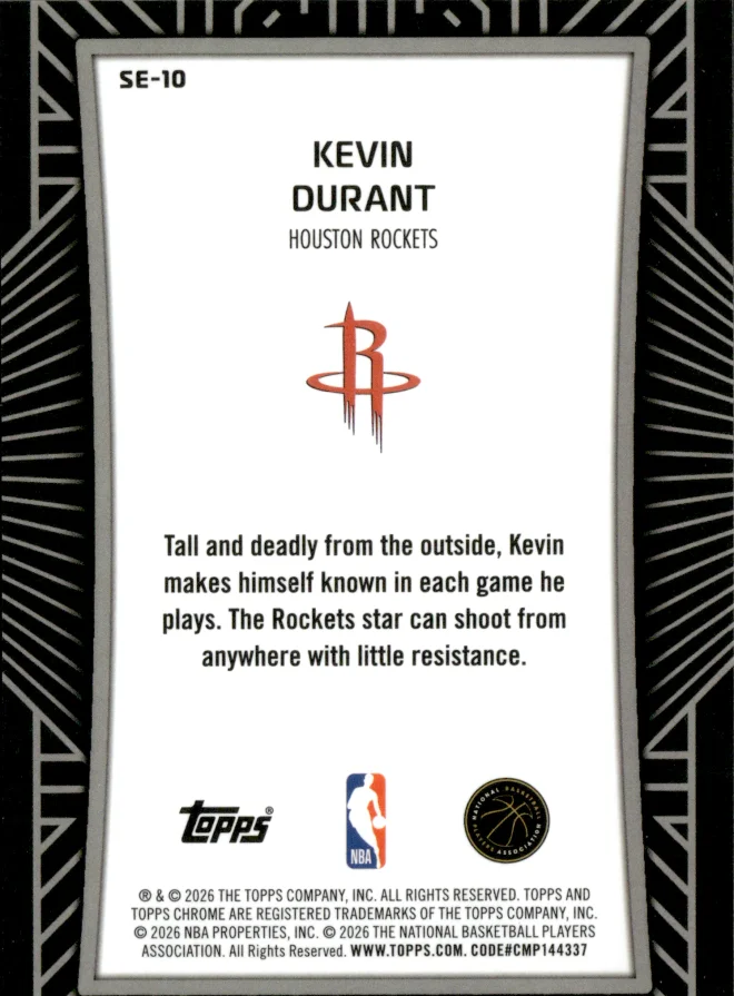Kevin Durant card back