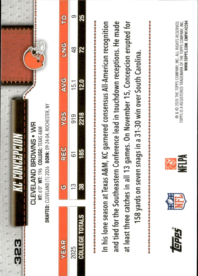 KC Concepcion card back