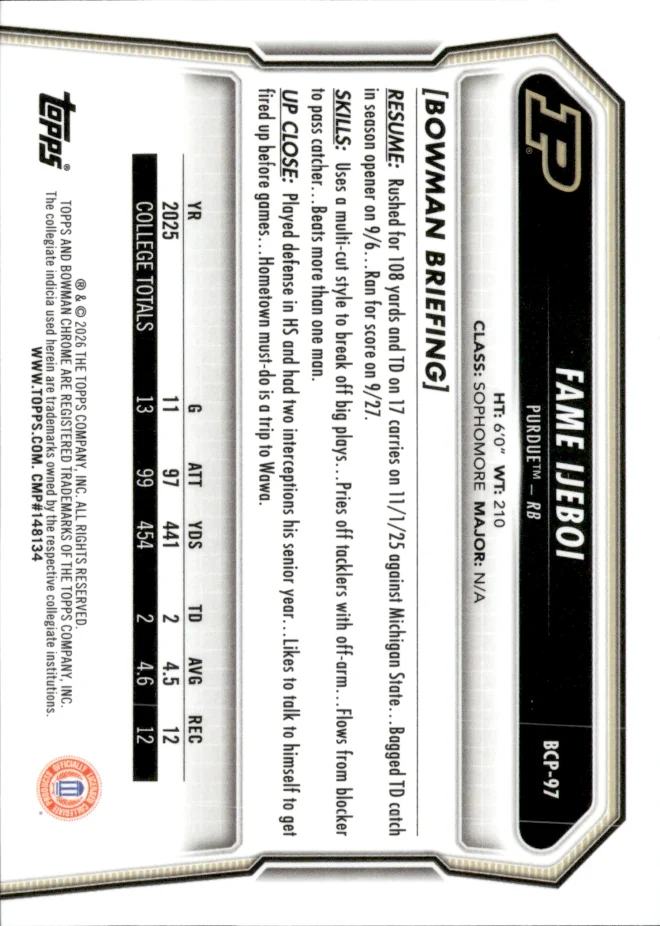 Fame Ijeboi card back