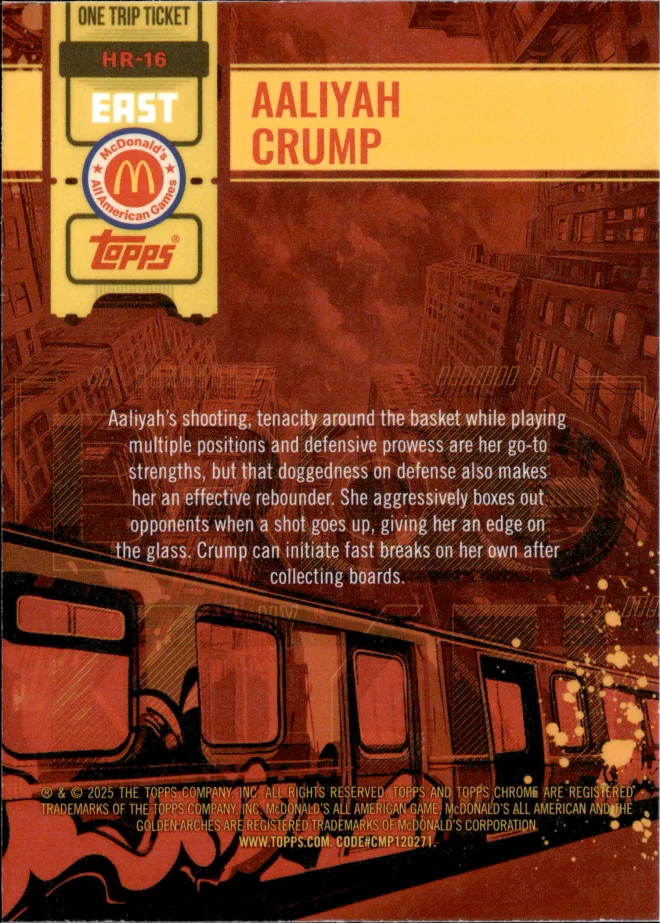 Aaliyah Crump card back