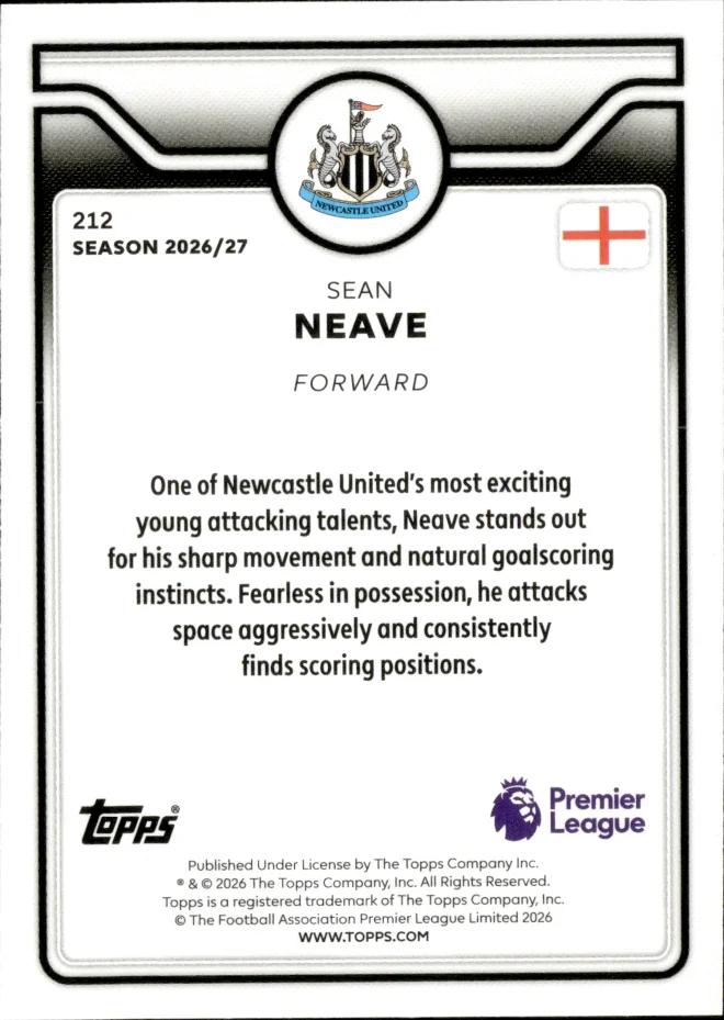 Sean Neave card back