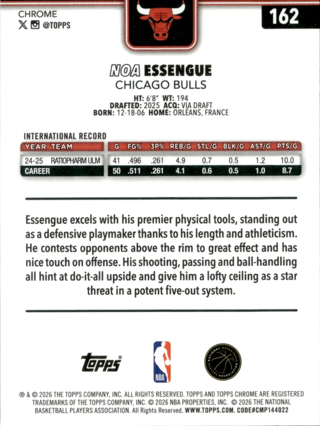 Noa Essengue card back