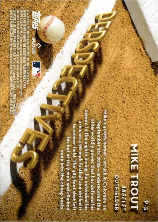 Mike Trout card back