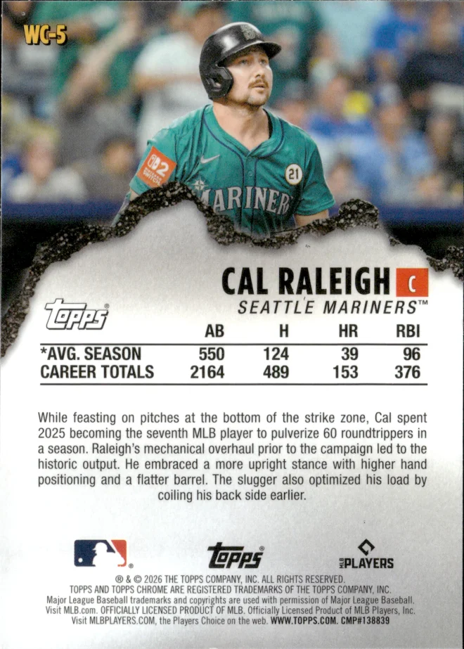 Cal Raleigh card back