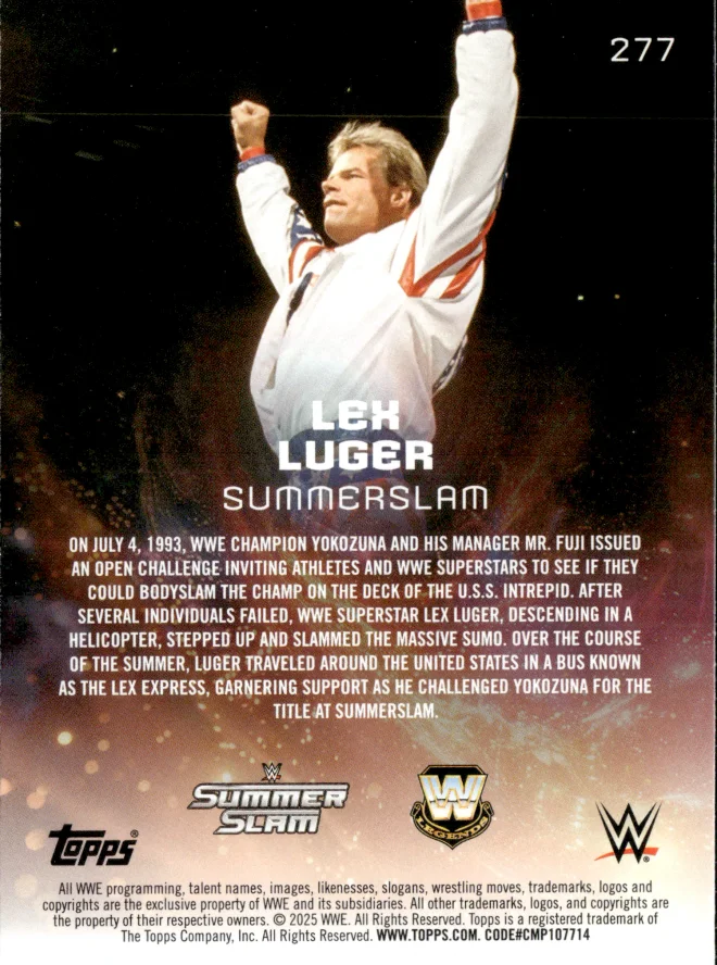 Lex Luger card back
