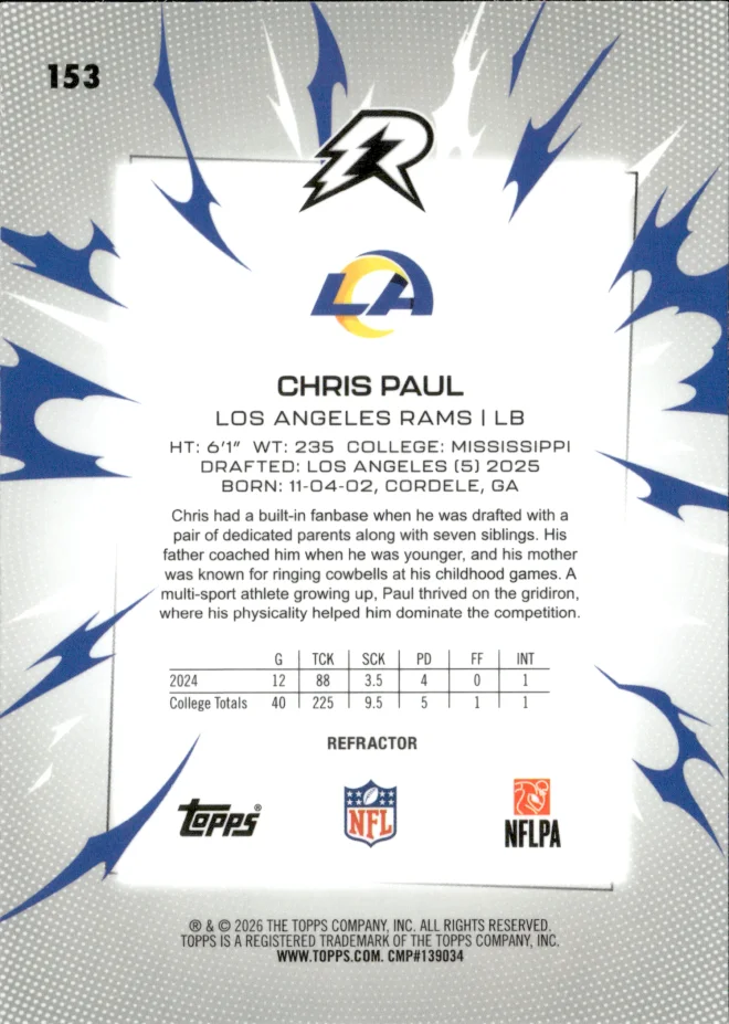 Chris Paul card back