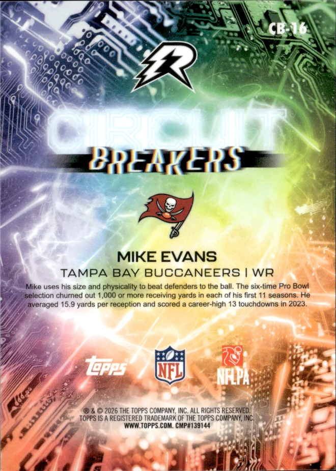 Mike Evans card back