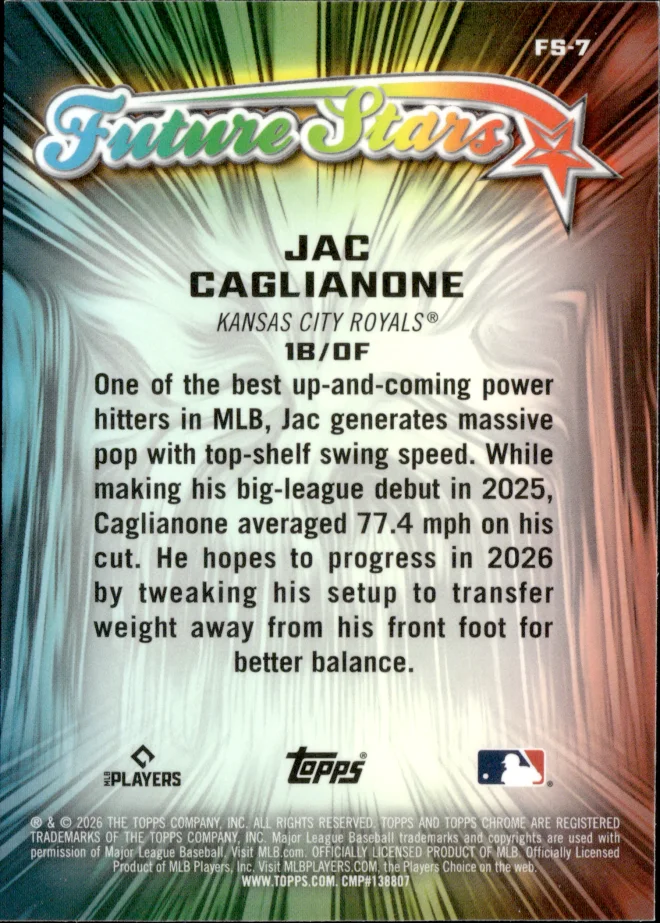 Jac Caglianone card back
