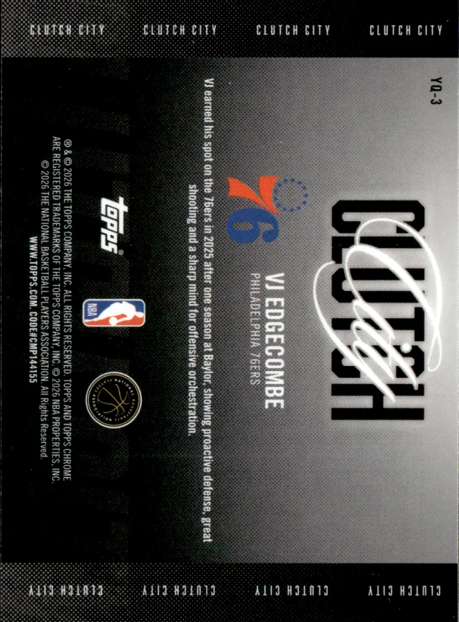 VJ Edgecombe card back