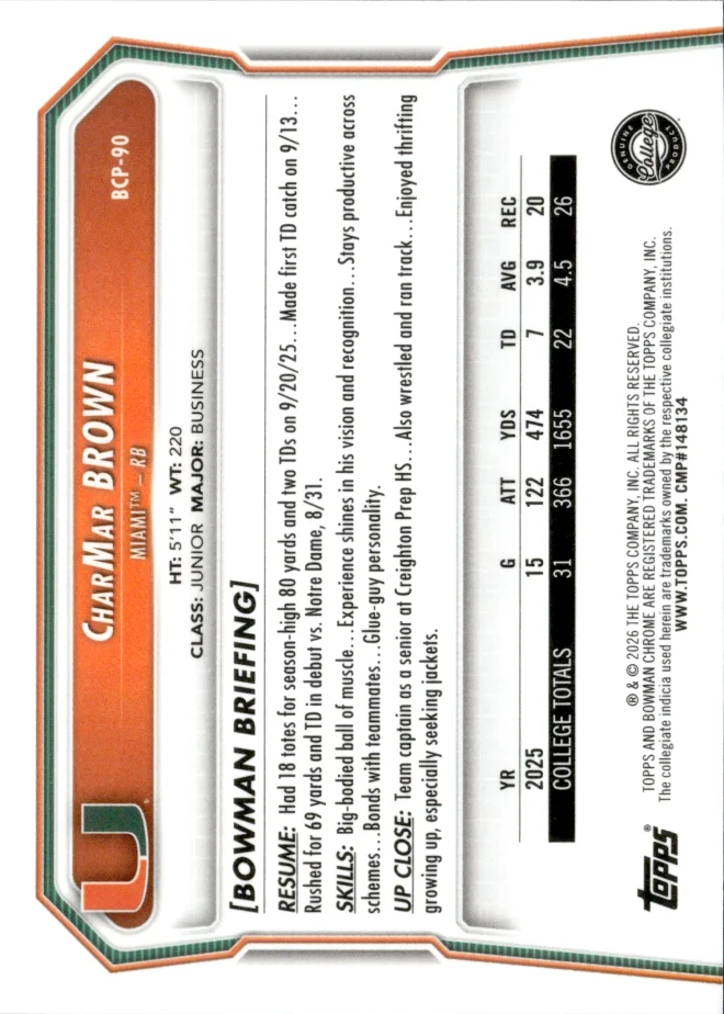 CharMar Brown card back