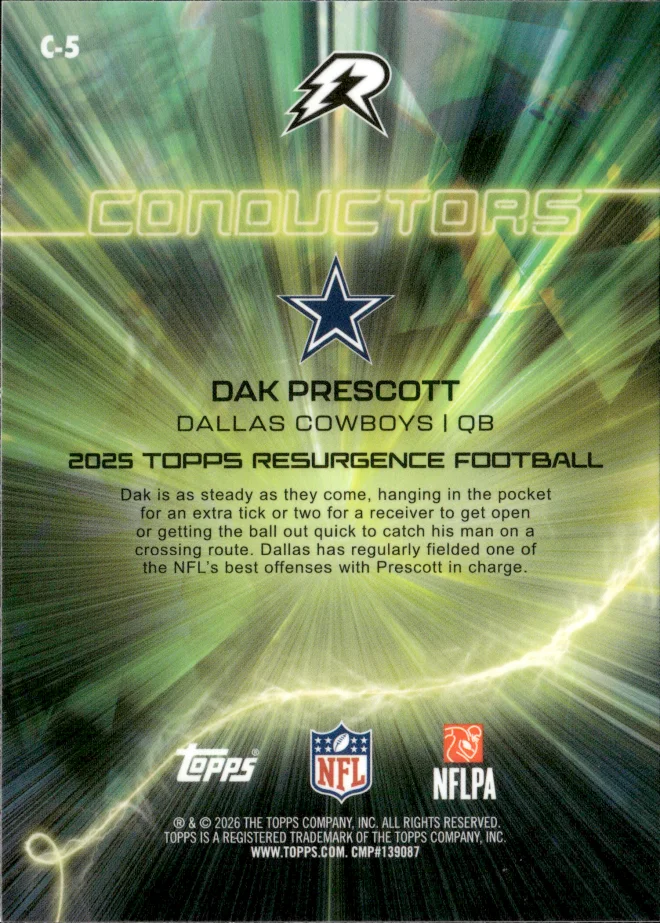 Dak Prescott card back