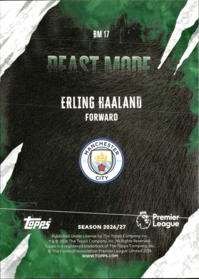 Erling Haaland card back