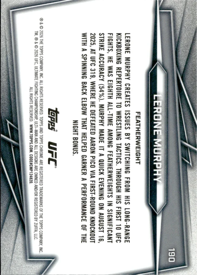 Lerone Murphy card back