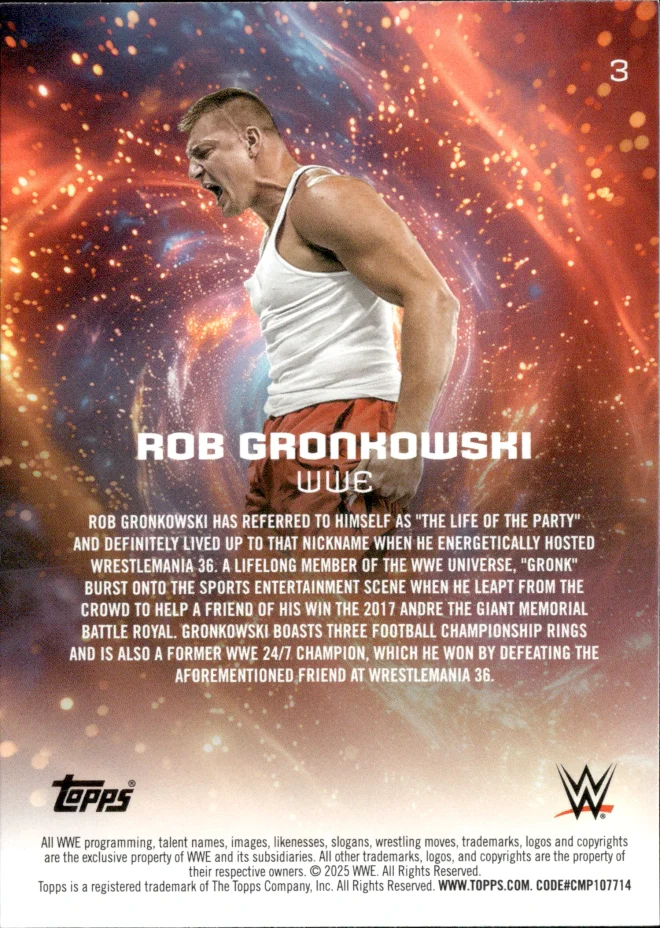 Rob Gronkowski card back