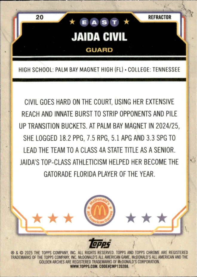 Jaida Civil card back
