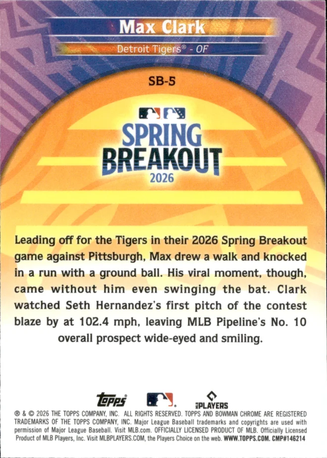 Max Clark card back