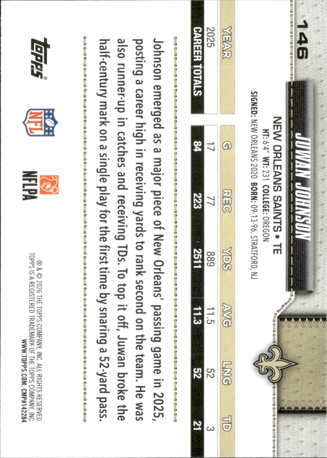 Juwan Johnson card back