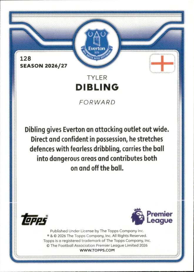 Tyler Dibling card back