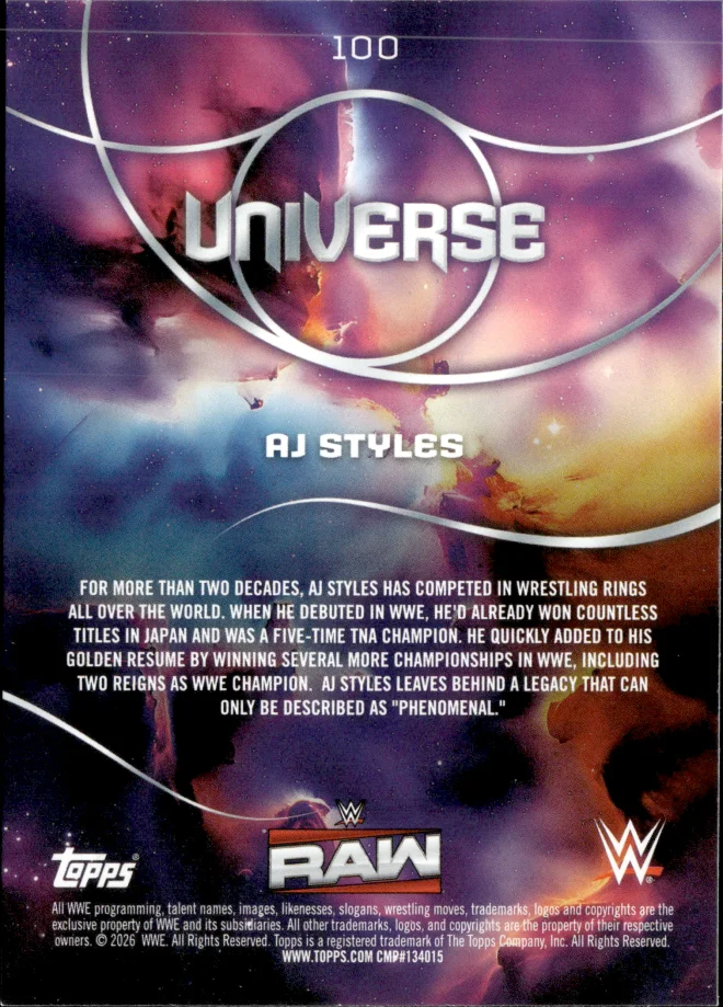 AJ Styles card back