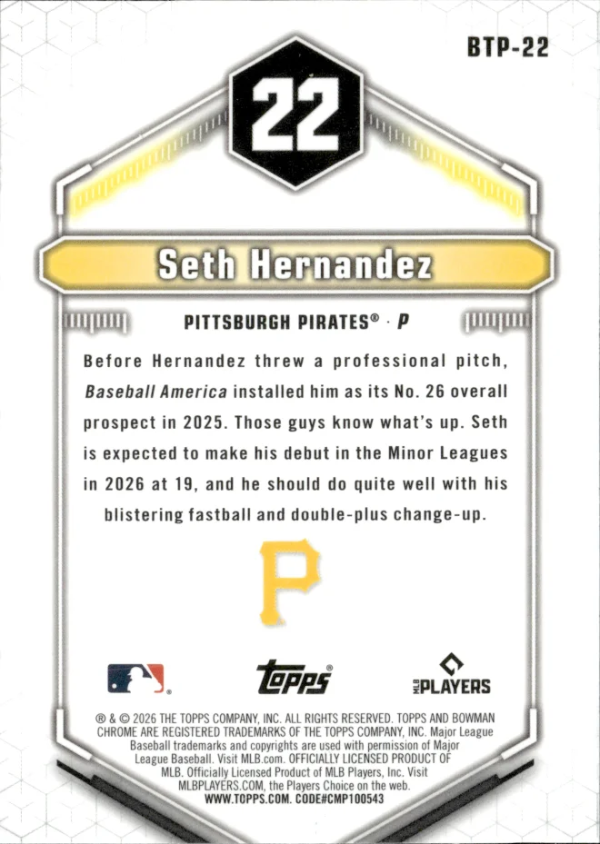 Seth Hernandez card back