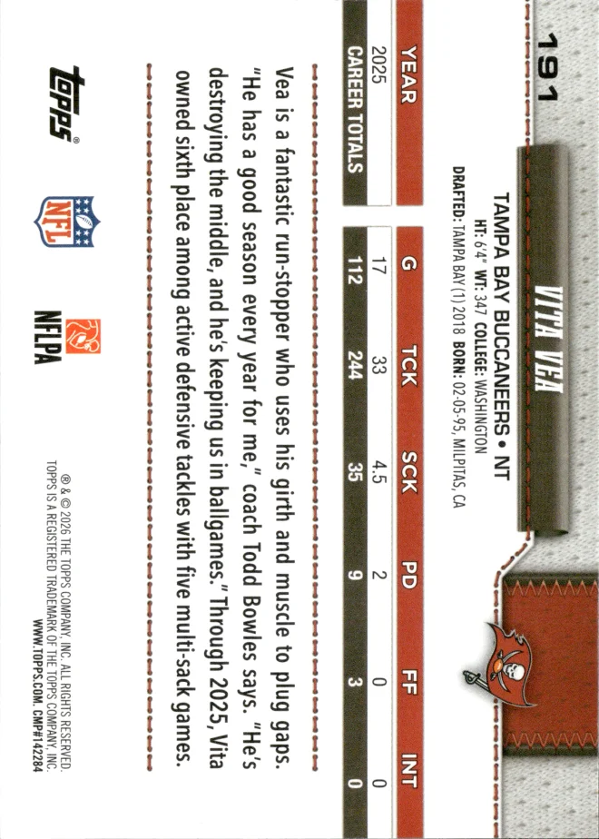 Vita Vea card back