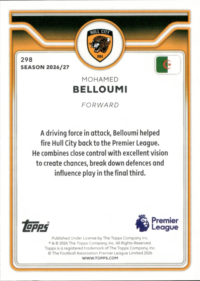 Mohamed Belloumi card back