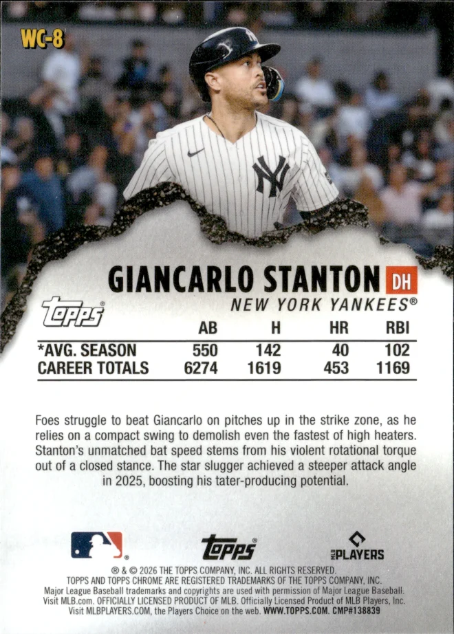 Giancarlo Stanton card back