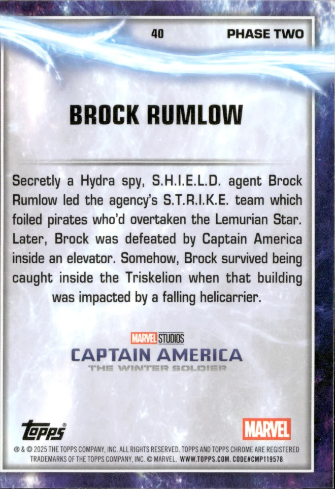 Brock Rumlow card back