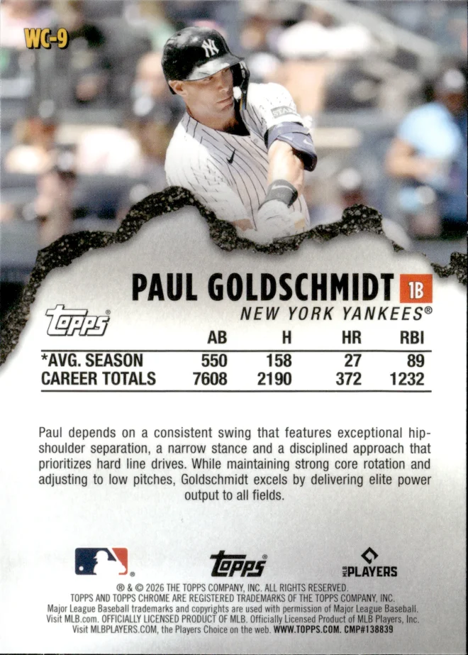 Paul Goldschmidt card back