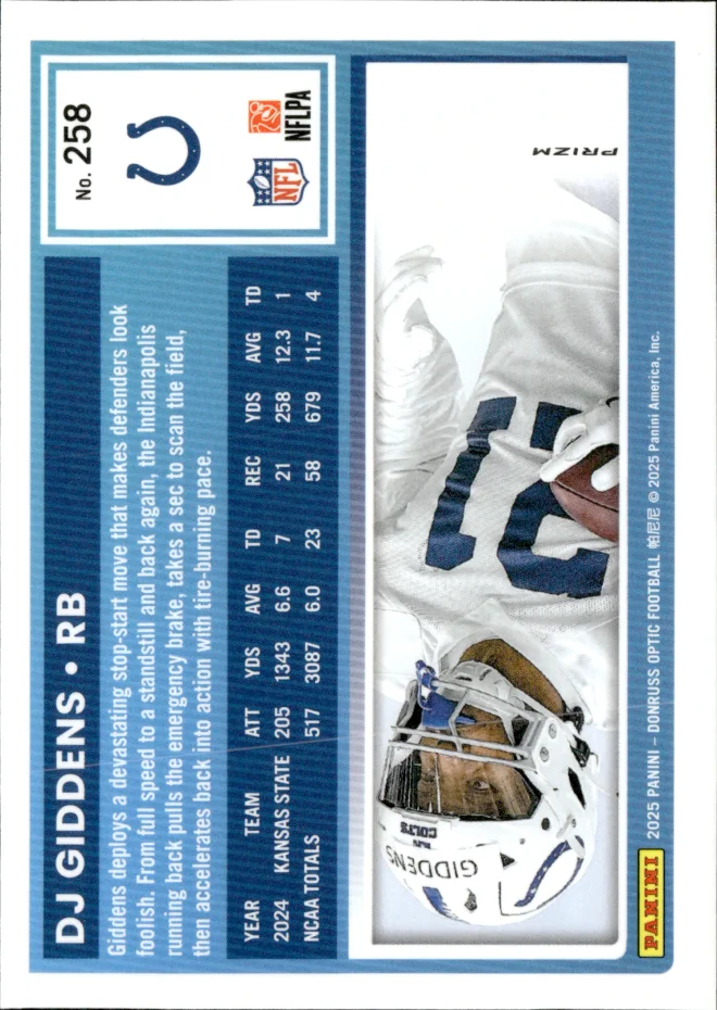 DJ Giddens card back