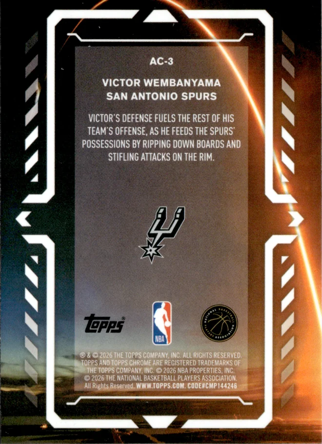 Victor Wembanyama card back